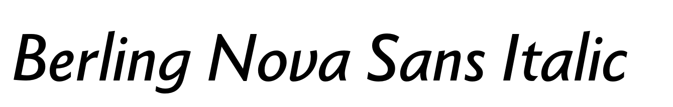 Berling Nova Sans Italic